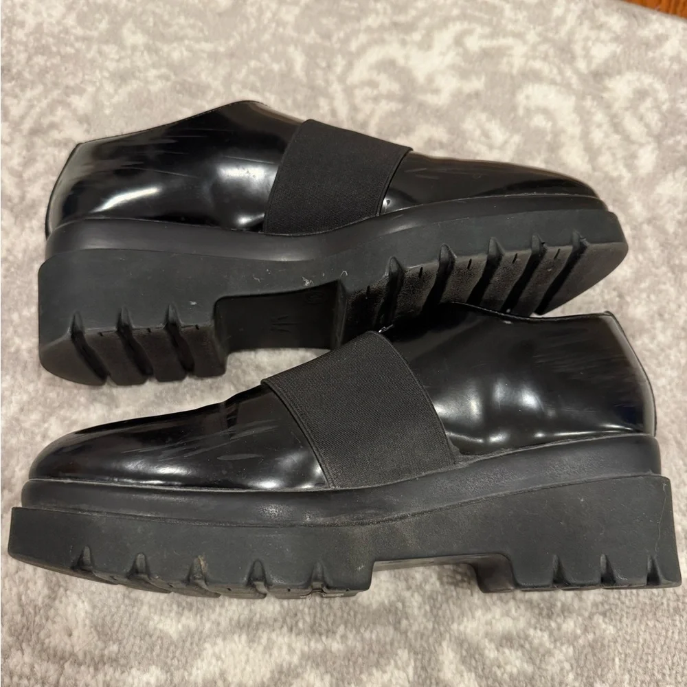 Francescomilano Vera Pelle Womens Shoes Patent Leather Size 39 Black Slip On